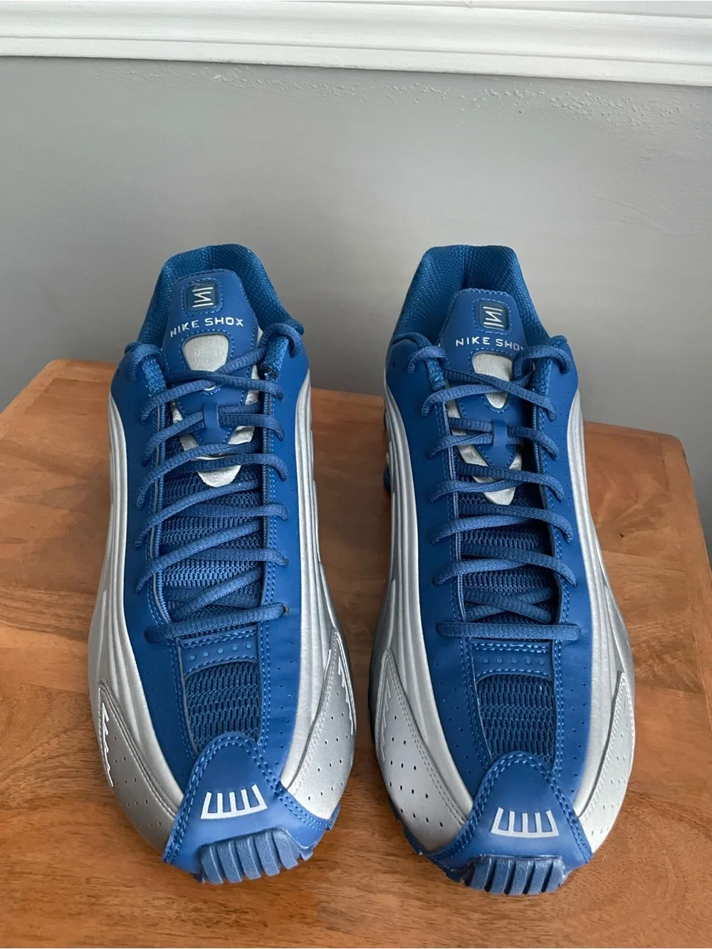 Nike Shox R4 Metallic Silver Team Royal Blue Men’s Size 14 Sneakers HQ1988-009 N
